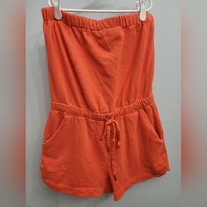 Splendid strapless terry romper size medium
